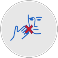 Avoid touching face, mouth